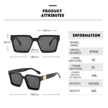 Load image into Gallery viewer, Men&#39;s Square Sunglasses Luxury Brand Designer Retro UV400 High Quality Gafas De Sol