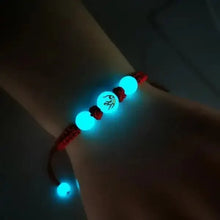 Load image into Gallery viewer, 12 Zodiac Signs Woven Bracelet - Red Hand Rope Night Light Stone Astrology Jewelry