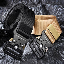 Load image into Gallery viewer, Men&#39;s Tactical Combat Belt: Army Outdoor Survival - High-Quality Marine Corps Canvas