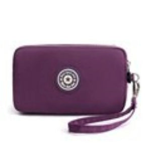 Solid Color Coin Purse 3 Zip! Wrinkle Free Phone/Makeup Bag