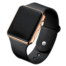 Load image into Gallery viewer, Digital LED Watch – Unisex Square Design with Silicone Strap