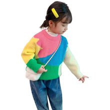 Load image into Gallery viewer, Children Girls Casual Sweater Winter Clothes Match Color Soft Warm Comfortable Top