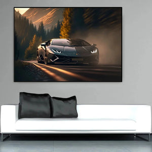 Modern Lamborghini Supercar Wall Art - HD Canvas Oil Painting Poster for Home Decor