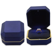 Load image into Gallery viewer, 1 Pcs LED Jewelry Ring Box Luxury Velvet Rubber Necklace Pendant Gifts Display With Light For Proposal Engagement Wedding Case
