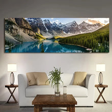 Load image into Gallery viewer, Gorgeous Landscape Canvas Print Painting Lake Forest Mountain Scenery Wall Art Poster For Living Room Bedroom Decoration Picture