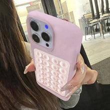 Load image into Gallery viewer, Luxury 3D Suction Cup Stand Litchi Pattern Phone Case For iPhone 17 16 15 14 Pro Max Plus 11 12 13 Pro Max X XR XS 16E Cover