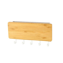Load image into Gallery viewer, Wall Hanging Bamboo Key Hanger Holder Wall Organizer Rectangle Key Rack Hooks Coat Hooks Home Decoration Coat Hanger