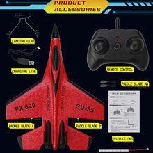 Load image into Gallery viewer, RC Foam Aircraft SU-35 Plane 2.4G Radio Control Glider Fighter Airplane Kids Toy