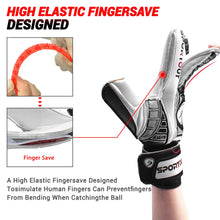 Load image into Gallery viewer, Sportout Goalie Gloves, Goalkeeper Gloves with Fingersave, Soccer Gloves, Breathable Soccer Goalie Gloves, 4mm Latex
