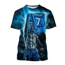 Load image into Gallery viewer, New Summer Ronaldo 3D Print T-Shirt for Boys &amp; Girls – Sports Street Fashion Tee