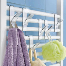 Load image into Gallery viewer, Kitchen Bathroom Hanger Clips Storage Racks White Clear Hanger Heated Towel Radiator Rail Clothes Scarf Hanger Hooks Holder