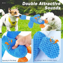 Load image into Gallery viewer, New blue goose dog toy cat toy pet toy double color goose tough bite chew plush sound toy plush toy pet supplies