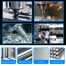 Load image into Gallery viewer, 7Pcs 1/1.5/2/2.5/3/4/5 Center Drill Bits Set,60-Degree Angle Center Drill Bits Kit Countersink Tools for Lathe Metalworking