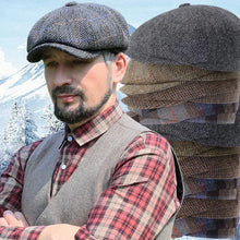 Load image into Gallery viewer, 2025 New Classic Hat for Men Caps Vintage Retro Tweed Peaky Blinders Beret Hat Flat Peaked Cap Street Hats for Women Men