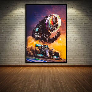 2022 Lewis Hamilton F1 Racing Cars HD Poster Print Formula 1 Wall Art for Home Decor