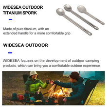 Load image into Gallery viewer, Titanium Camping Spork Spoon Fork - Lightweight Outdoor Tableware Picnic Hiking