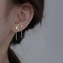 Load image into Gallery viewer, Ventfille 925 Sterling Silver Star Earring for Women Girl Simple Tassels Chain Fashion Office Jewelry Gift Dropshipping