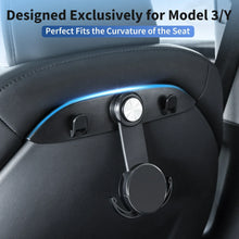 Load image into Gallery viewer, Hipacool Car Seat Back Hook for Tesla Model 3/Y/3 Highland Car Phone Holder Stand Magnetic with Hook Car Interior Accessories
