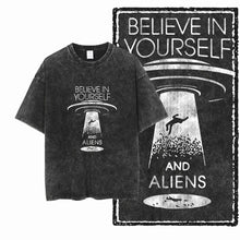 Load image into Gallery viewer, SA ASTRONAUT SPACE THEMES Printed Cotton Acid Washed Graphic Unisex T Shirt Cool Streetwear Men Tshirts Big Size Tee for men