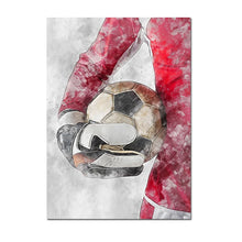 Load image into Gallery viewer, Football Basketball Poster Canvas Painting – Modern Sports Wall Art