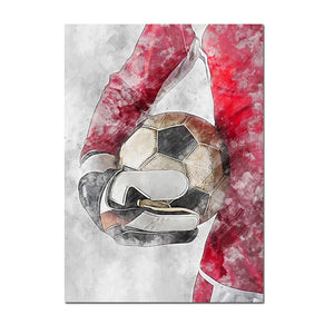 Football Basketball Poster Canvas Painting – Modern Sports Wall Art