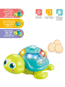 Singing Egg-Laying Turtle! Lights, Sounds, Wheels