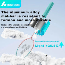 Load image into Gallery viewer, LOSTOOK Badminton Racket with 3 Nylon Shuttlecocks/1 Carry Bag Original By Beginners Badminton Set Sports Fitness equipment