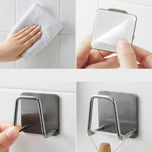 Load image into Gallery viewer, Stainless Steel Sink Sponge Holder Kitchen Dishcloth Storage Rack Organizer