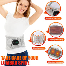 Load image into Gallery viewer, Inflatable Decompression Belt with Rechargeable Battery Inflatable Lumbar Traction Device Heating Waist Massage Back Pain Relief