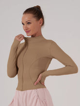 Load image into Gallery viewer, Fitfemme Sports Jacket Women Zip Fitness Yoga Shirt Winter Warm Gym Top Activewear Running Coats Workout Clothes For Cycling