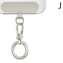 Load image into Gallery viewer, Metal Phone Lanyard Gasket Patch Rotatable Metal Buckle Hanging   Steel Clip Card Cord Tab Mobile Phone Accessories