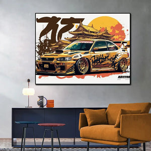 Modern Minimalist Supercar Wall Art 911 Ford GT R8 GTR MC20 HD Canvas Print Decor