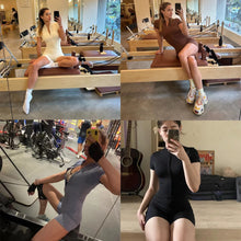 Load image into Gallery viewer, Winter Autumn Women's One-piece Yoga Jumpsuit leggings Long-sleeved Warm ski Overalls Outerwear High Elastic Cycling Bodysuit
