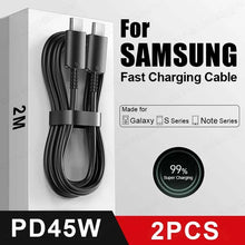 Load image into Gallery viewer, PD 45W USB Type C Cable For Samsung Galaxy S20 S21 S22 S23 Ultra Note 10 5G 20 A53 A54 Super Fast Charging USB C Data Cable