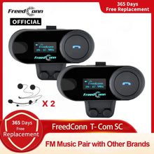 Load image into Gallery viewer, FreedConn Bluetooth Motorcycle Intercom Helmet Headset Wireless Motorbike Head Interphone LCD Screen FM Earphone