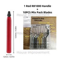 Load image into Gallery viewer, Deburring Tool Set with 11pcs High Speed Steel Swivel Blades Burr Removal Tool for Metal Resin PVC Pipes Copper Plastic Aluminum