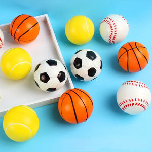 4pcs Soft Sponge Sports Balls - Children's Basketball & Football Toys