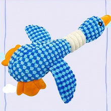 Load image into Gallery viewer, New blue goose dog toy cat toy pet toy double color goose tough bite chew plush sound toy plush toy pet supplies