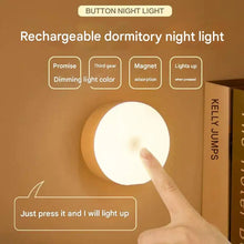 Load image into Gallery viewer, New dormitory night light bedside light learning desk lamp eye protection charging energy-saving button magnetic student light w