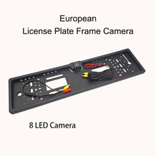 Load image into Gallery viewer, 4/8/12LED  European License Plate Rearview Camera Frame Reverse Backup Camera Night Vision for Truck Car SUV, Camper Pickup