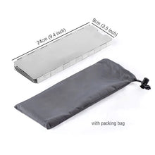 Load image into Gallery viewer, Ultralight 10 Plates Foldable Wind Shield for Camping Stoves Gas Cooker Wind Deflector