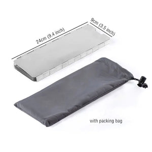 Ultralight 10 Plates Foldable Wind Shield for Camping Stoves Gas Cooker Wind Deflector