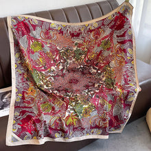 Load image into Gallery viewer, 90*90Cm Square Scarf Twill Silk Feeling Women Head Shawls and Wraps Luxury Hair Tree Print Neck Scarves Hijab Bandana Pashmina