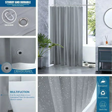 Load image into Gallery viewer, Clear Shower Curtain PEVA Transparent Bathroom Liner Waterproof 180x200CM Bath Curtains Bathroom Mould Proof Curtains with Hooks
