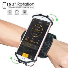Load image into Gallery viewer, Wristband Phone Holder 180°Rotatable Universal Sports Wristband for iPhone Running Armband for Samsung For OPPO Hiking Biking