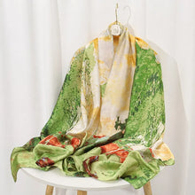 Load image into Gallery viewer, Summer Silk Printed Shawl: Women&#39;s Sun Protection Pashmina Scarf