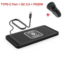 Load image into Gallery viewer, Car Wireless Charger for Iphone 16 15 15 Pro Max 14 13 12 X Samsung S24 S23 Wireless Car Charger Silicone Pad Stand Fast Charger