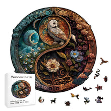 Load image into Gallery viewer, Owl Under Moon Wooden Puzzle: Holiday Gift for Adults &amp; Kids, Challenging Shape