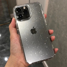 Load image into Gallery viewer, Luxury Glitter Bumper Bling Clear Case for IPhone 15 14 13 12 11 Pro Max Mini X XS Max XR 7 8 Plus 16 Pro Silicone Acrylic Cover