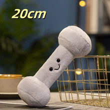Load image into Gallery viewer, Cartoon Dumbbell Kettlebell Fitness Equipment Plush Toy Cudldy Pillow Soft Doll Huggable Plushies Children's Room Decor Gifts